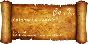 Csizmadia Kesző névjegykártya
